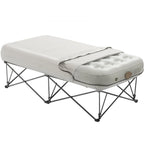 Matelas gonflable de camping pliable avec cadre et pompe