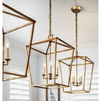 Lustre suspendu style lanterne à bougie pour escalier ou îlot de cuisine - N/A