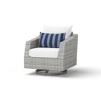 Ensemble de canapé et fauteuil club d'extérieur Cannes Deluxe 8 pièces Sunbrella