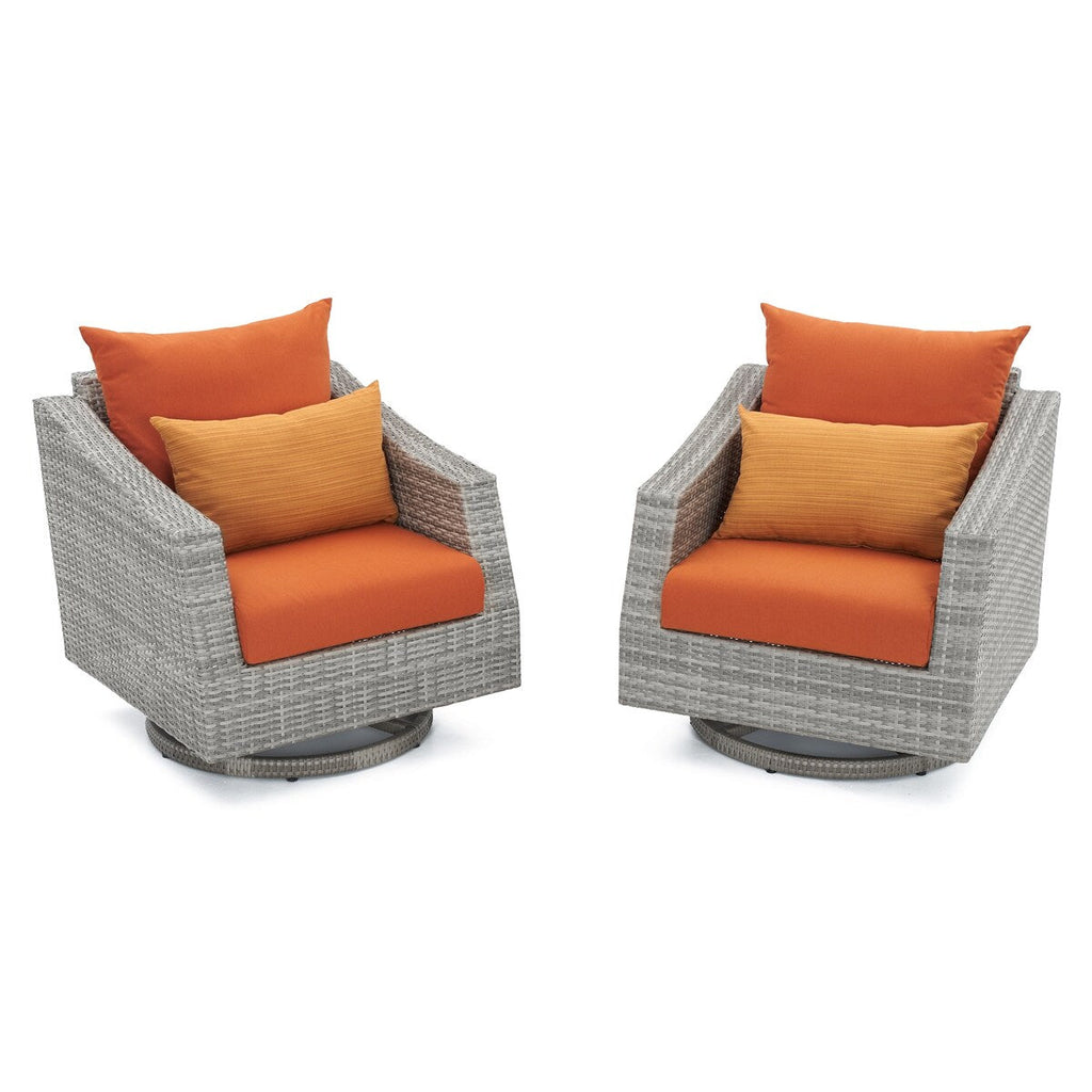 Ensemble de canapé et fauteuil club d'extérieur Cannes Deluxe 8 pièces Sunbrella