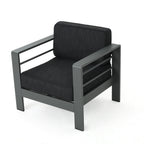 Ensemble de salon de jardin Cape Coral en aluminium 7 pièces avec foyer par Christopher Knight Home