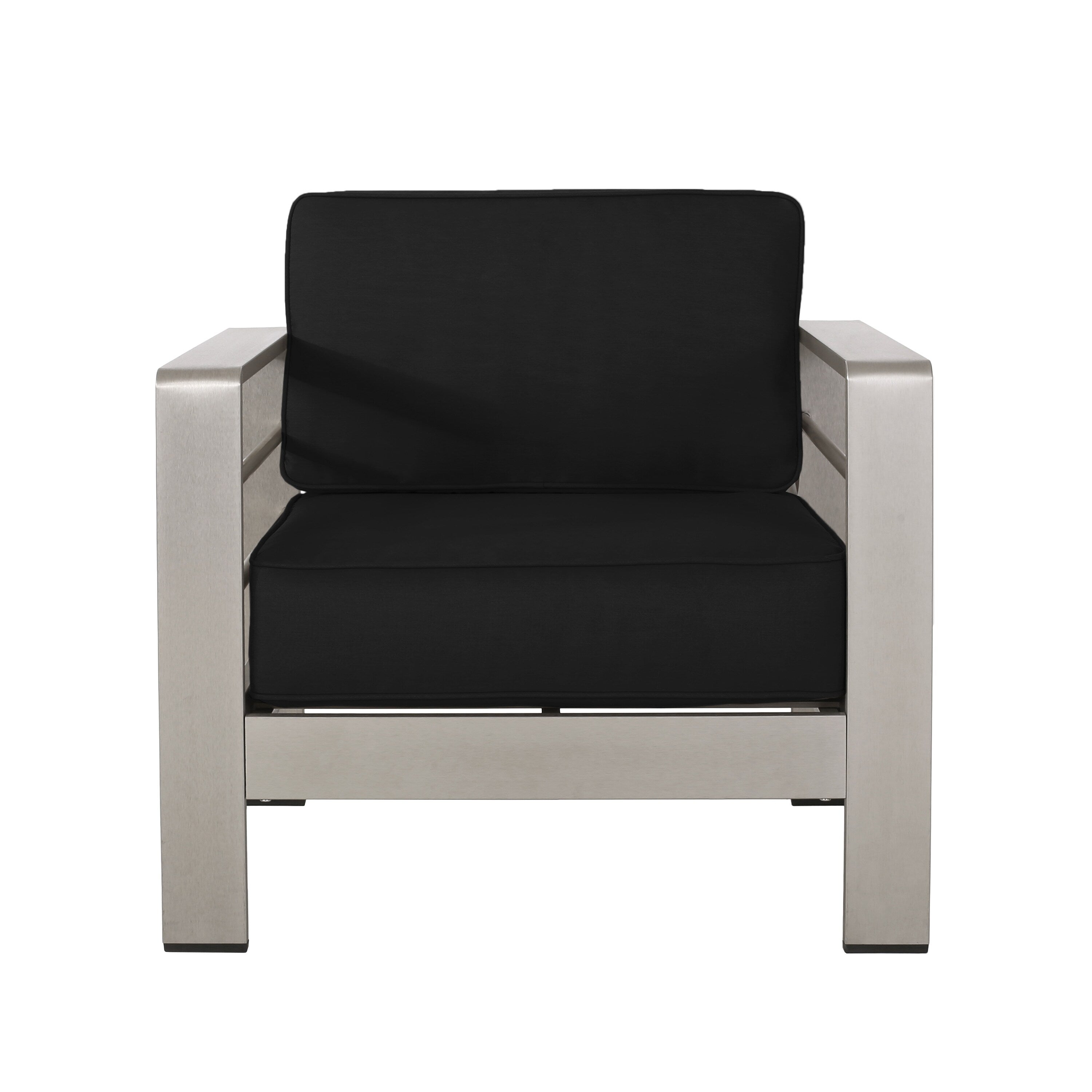 Salon de jardin Cape Coral en aluminium et Sunbrella 5 places avec coussins par Christopher Knight Home