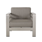 Salon de jardin Cape Coral en aluminium et Sunbrella 5 places avec coussins par Christopher Knight Home