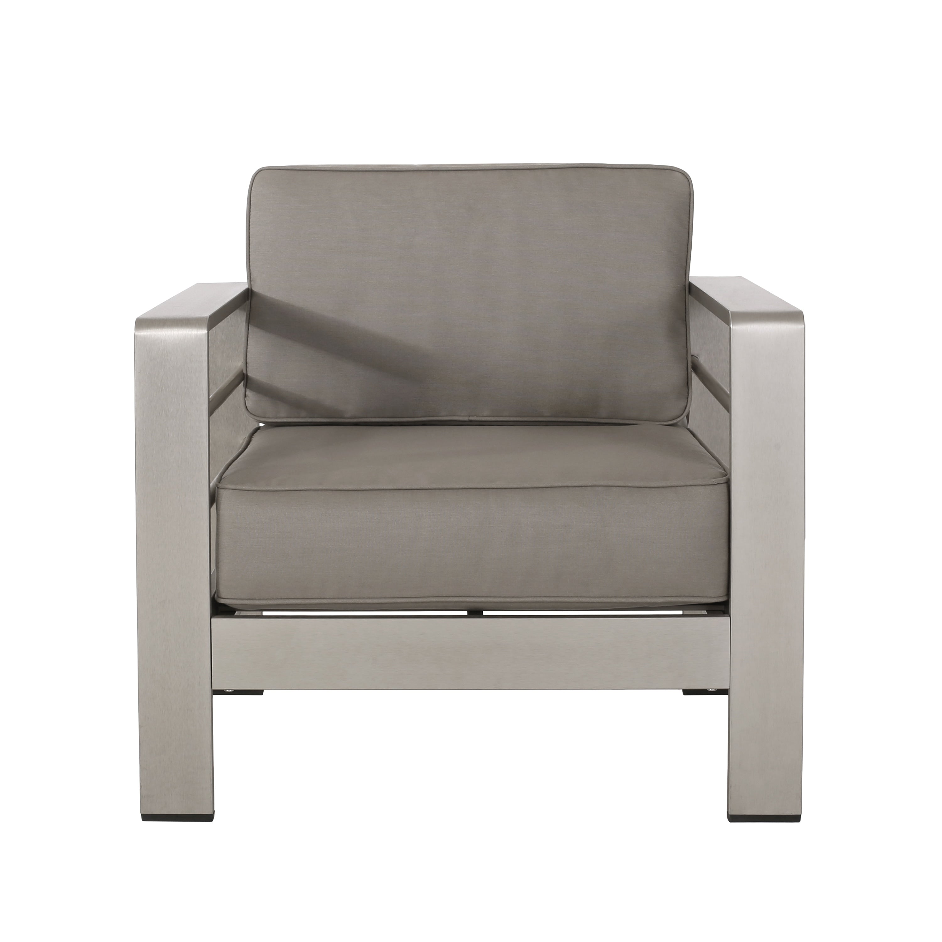 Salon de jardin Cape Coral en aluminium et Sunbrella 5 places avec coussins par Christopher Knight Home