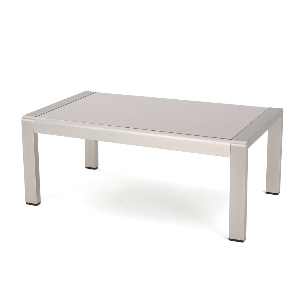 Salon de jardin Cape Coral en aluminium et Sunbrella 5 places avec coussins par Christopher Knight Home