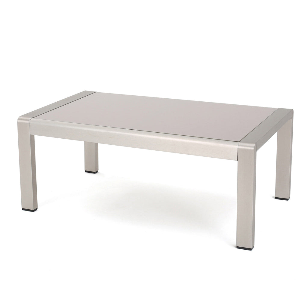 Salon de jardin Cape Coral en aluminium et Sunbrella 5 places avec coussins par Christopher Knight Home