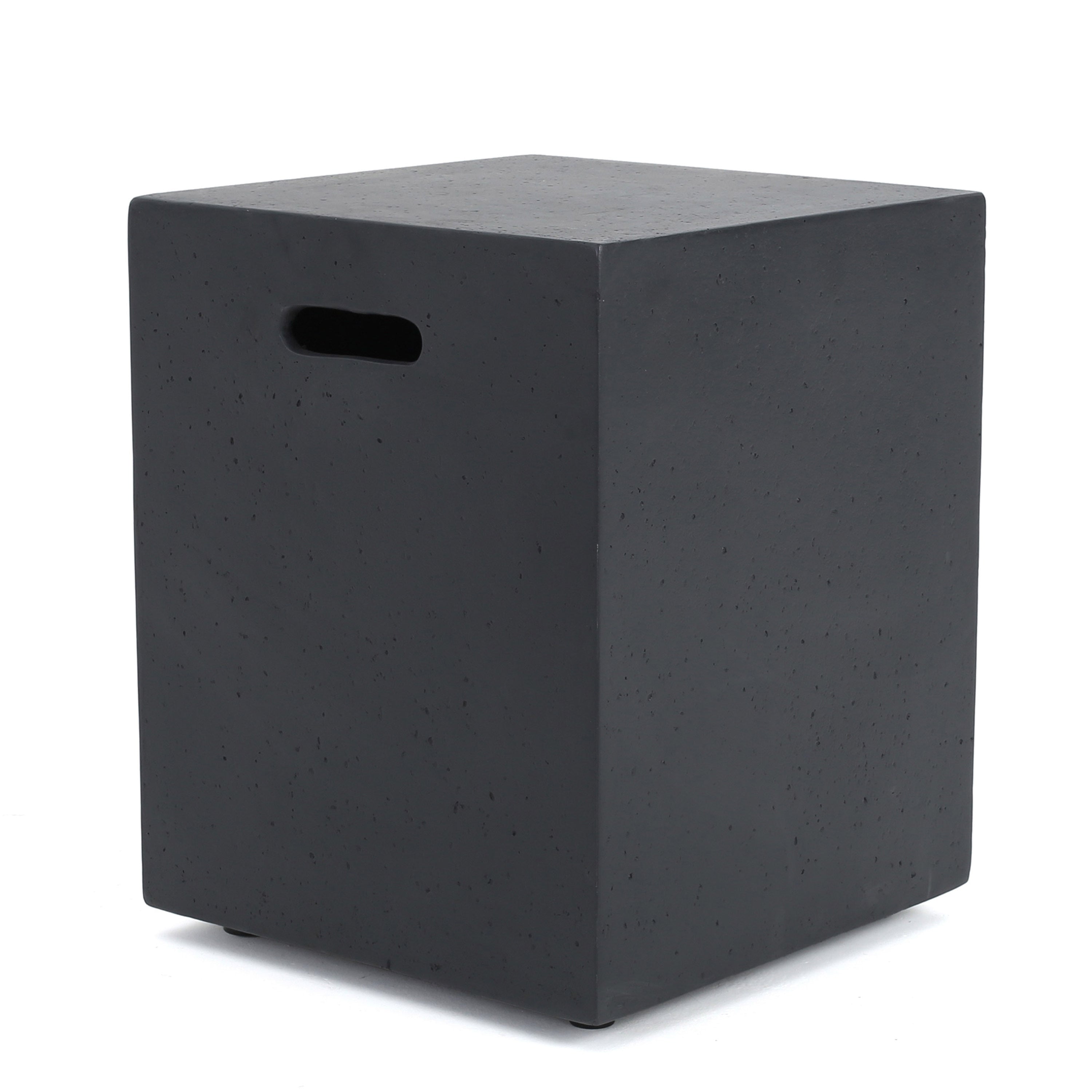 Ensemble de salon de jardin Cape Coral Grey 5 pièces avec table à feu et table de jardin par Christopher Knight Home