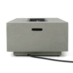 Ensemble de salon de jardin Cape Coral Grey 5 pièces avec table à feu et table de jardin par Christopher Knight Home