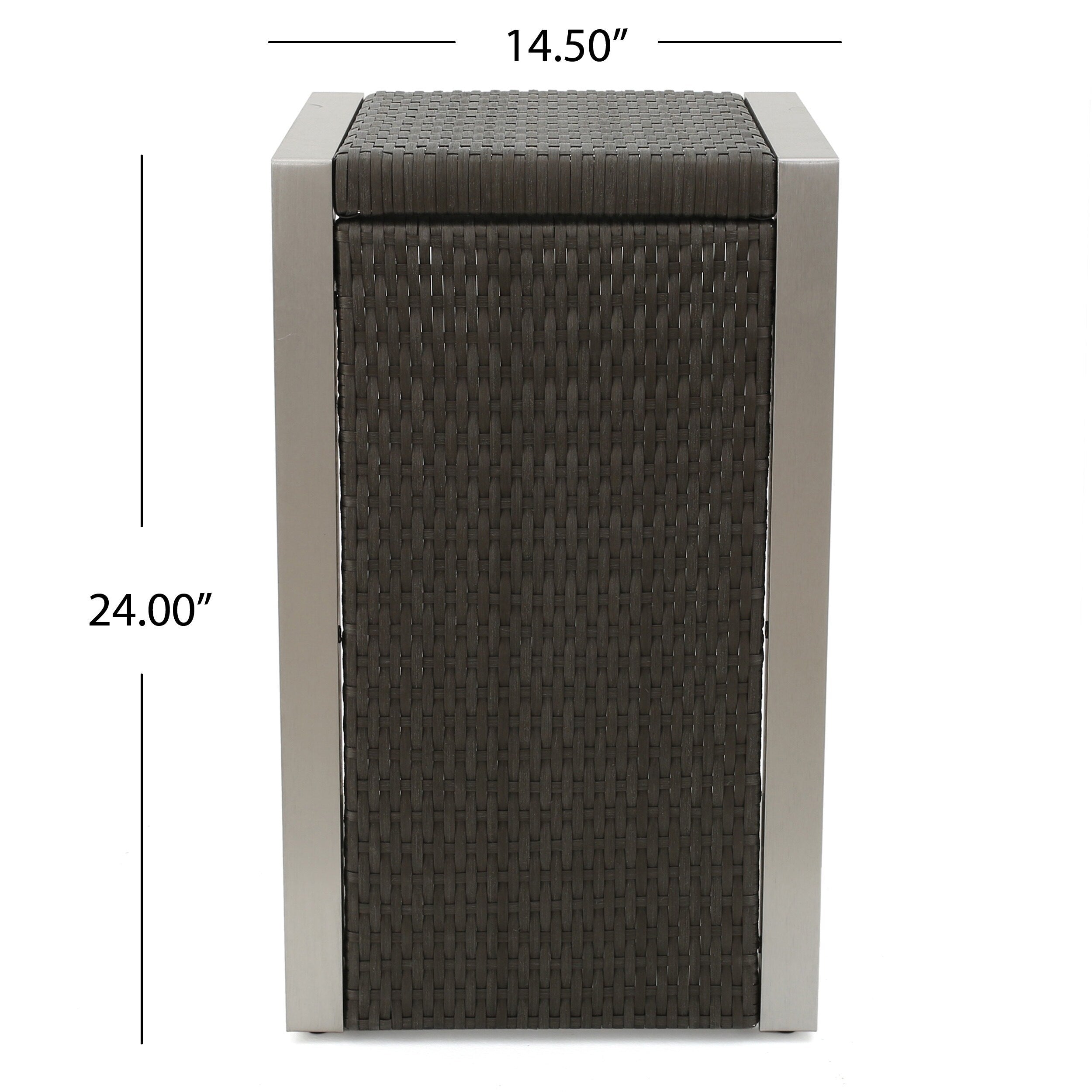 Ensemble de salon de jardin Cape Coral avec fauteuil club 2 places en aluminium, table d'appoint et pouf, par Christopher Knight Home