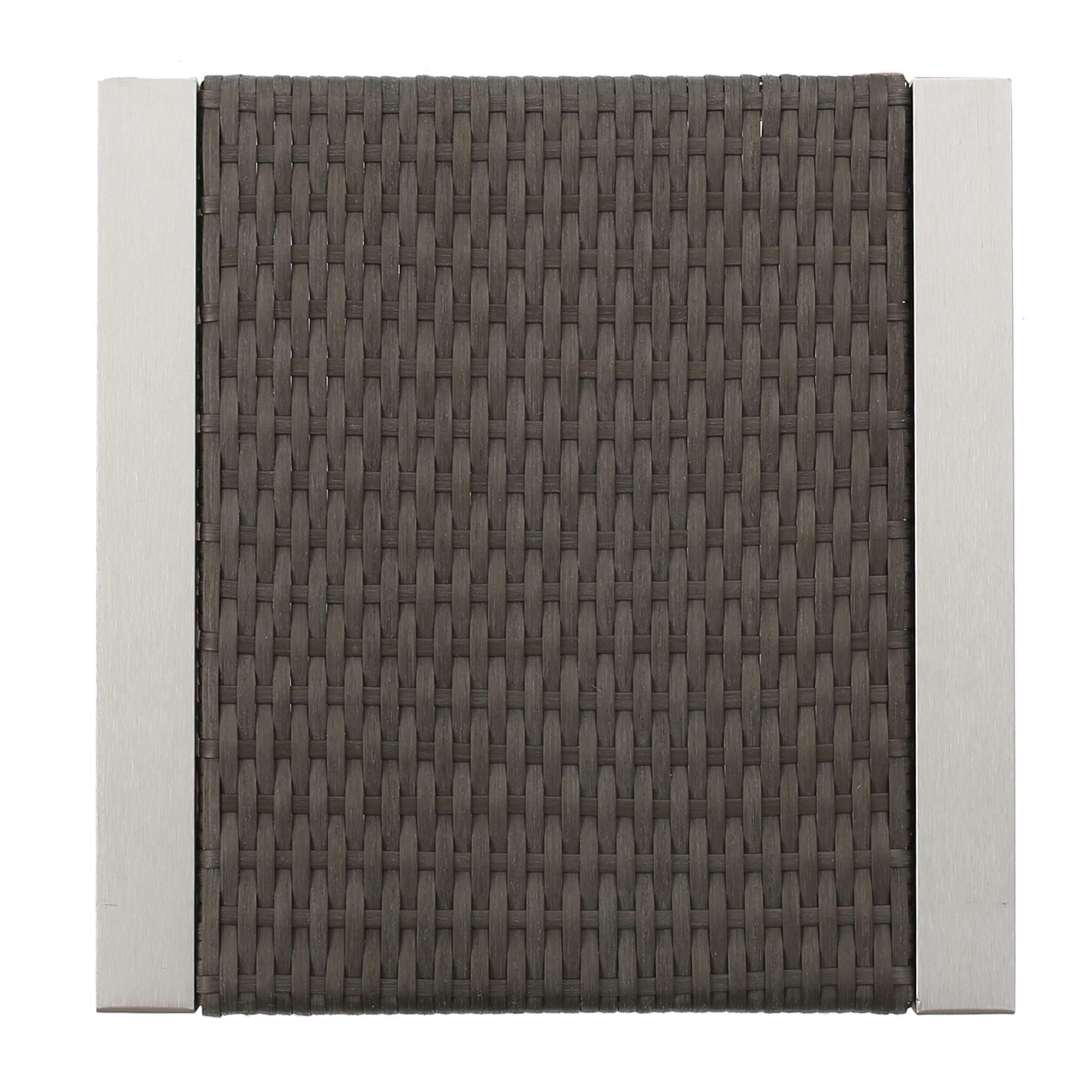 Ensemble de salon de jardin Cape Coral avec fauteuil club 2 places en aluminium, table d'appoint et pouf, par Christopher Knight Home