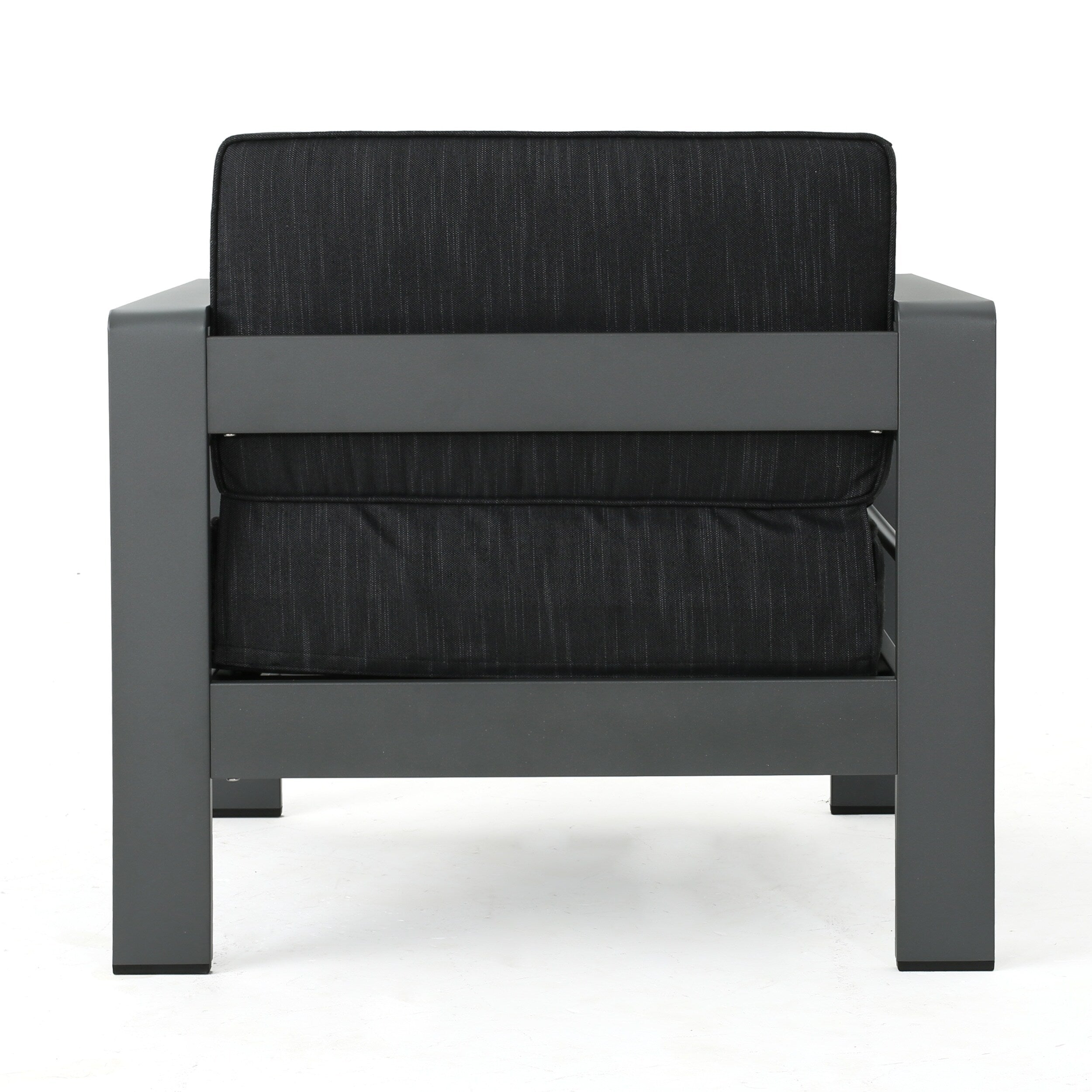 Ensemble de chaises et table club d'extérieur en aluminium Cape Coral 2 places par Christopher Knight Home