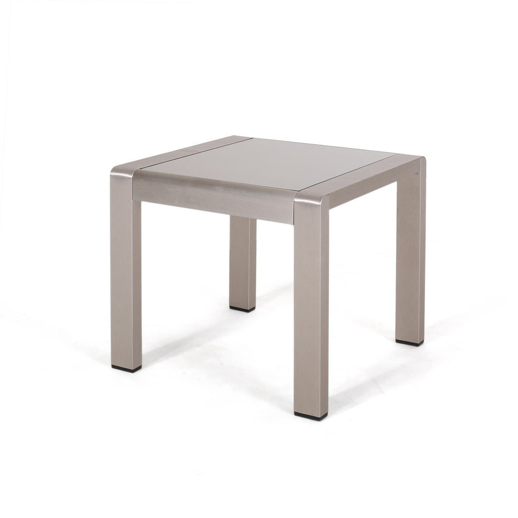 Ensemble de chaises et table club d'extérieur en aluminium Cape Coral 2 places par Christopher Knight Home