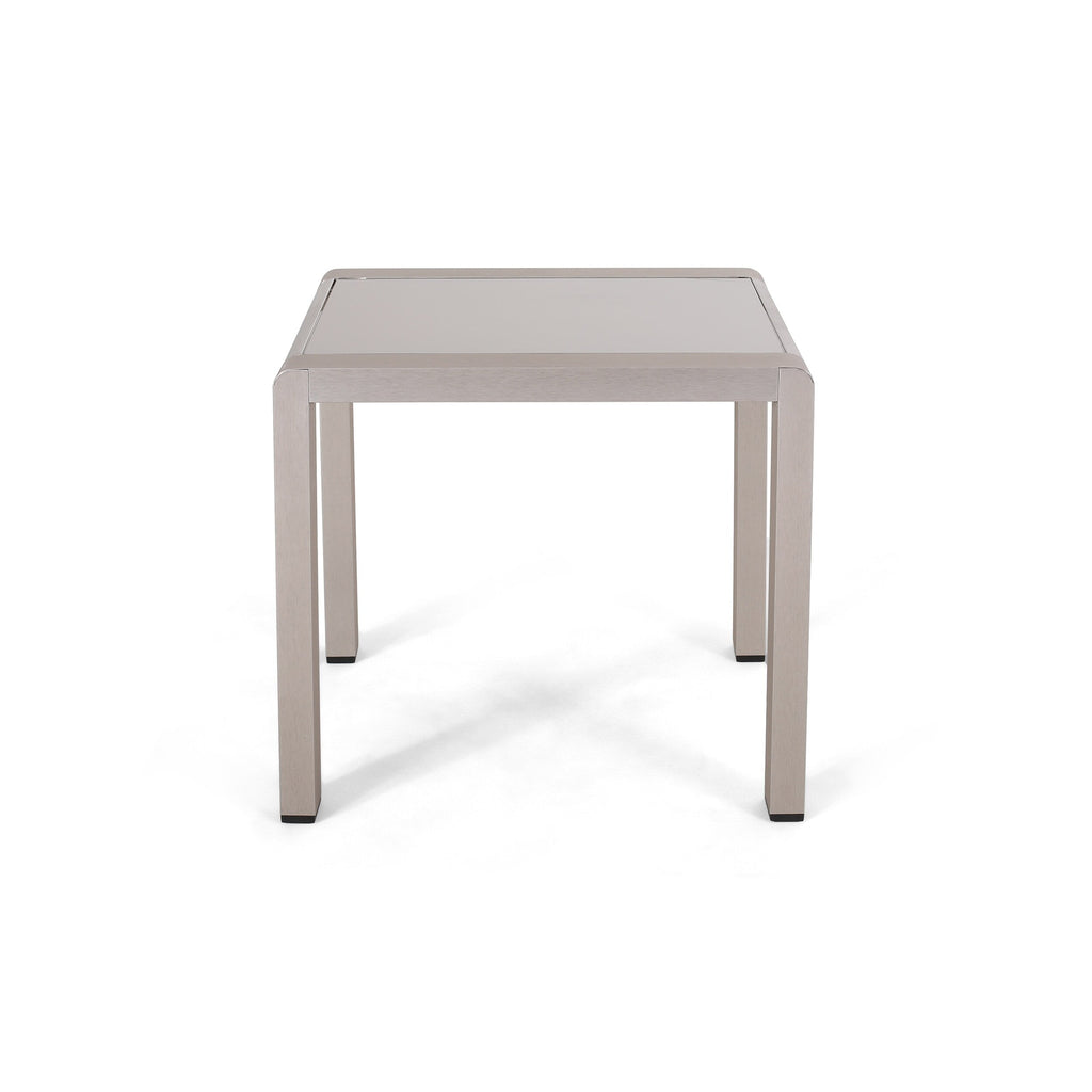 Ensemble de chaises et table club d'extérieur en aluminium Cape Coral 2 places par Christopher Knight Home