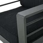 Ensemble de chaises et table club d'extérieur en aluminium Cape Coral 2 places par Christopher Knight Home