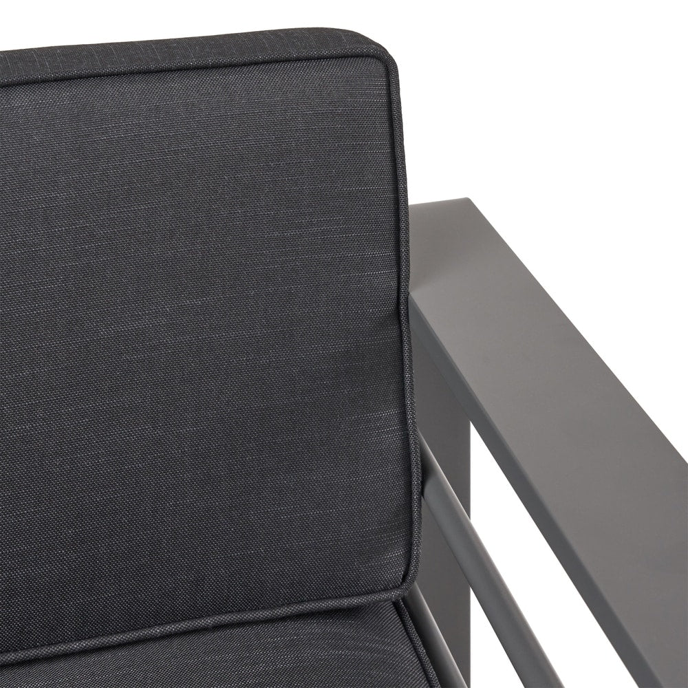 Ensemble de salon de jardin Cape Coral 5 places en aluminium avec 2 tables d'appoint par Christopher Knight Home