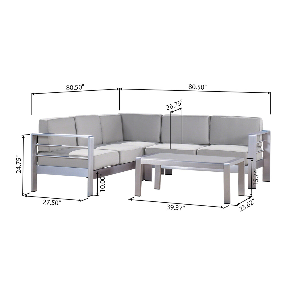 Ensemble de salon d'extérieur 5 places Cape Coral par Christopher Knight Home