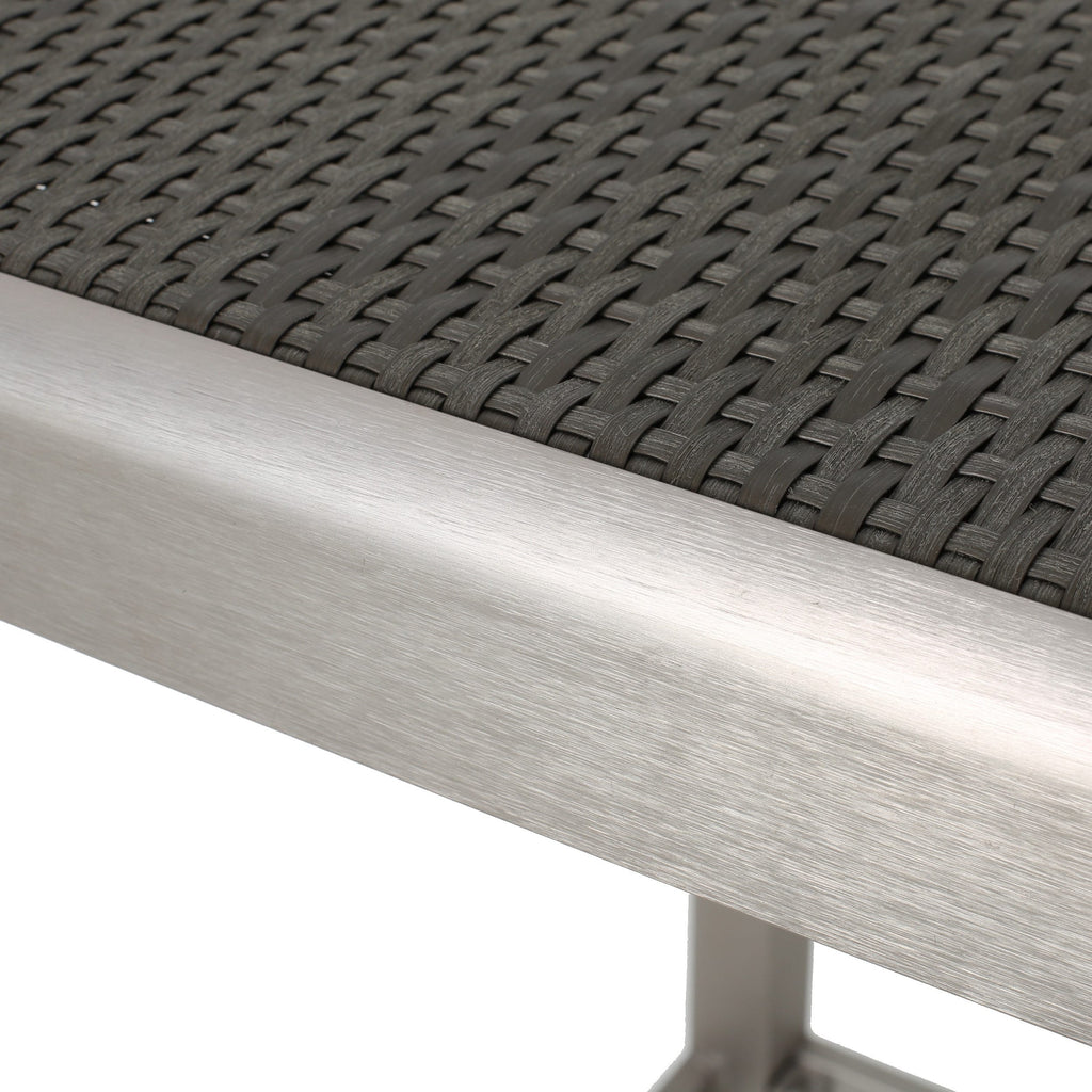 Ensemble de bar carré en aluminium Cape Coral Outdoor 5 pièces par Christopher Knight Home