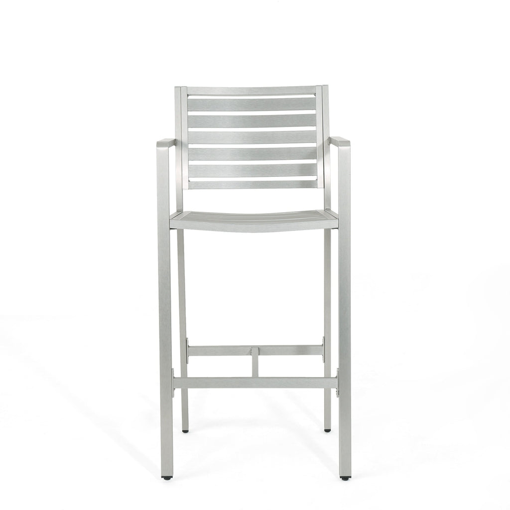 Ensemble de bar carré en aluminium Cape Coral Outdoor 5 pièces par Christopher Knight Home