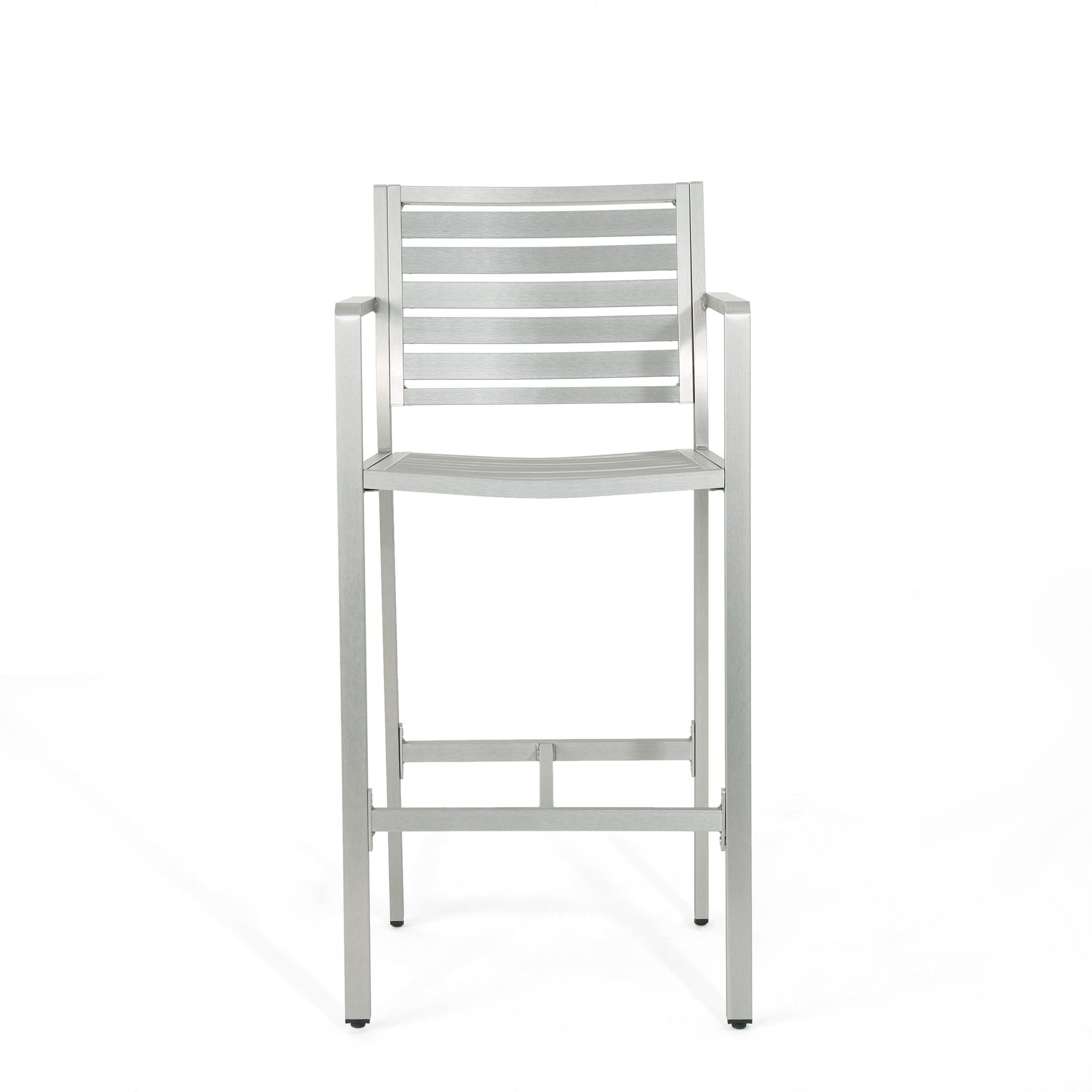 Ensemble de bar carré en aluminium Cape Coral Outdoor 5 pièces par Christopher Knight Home