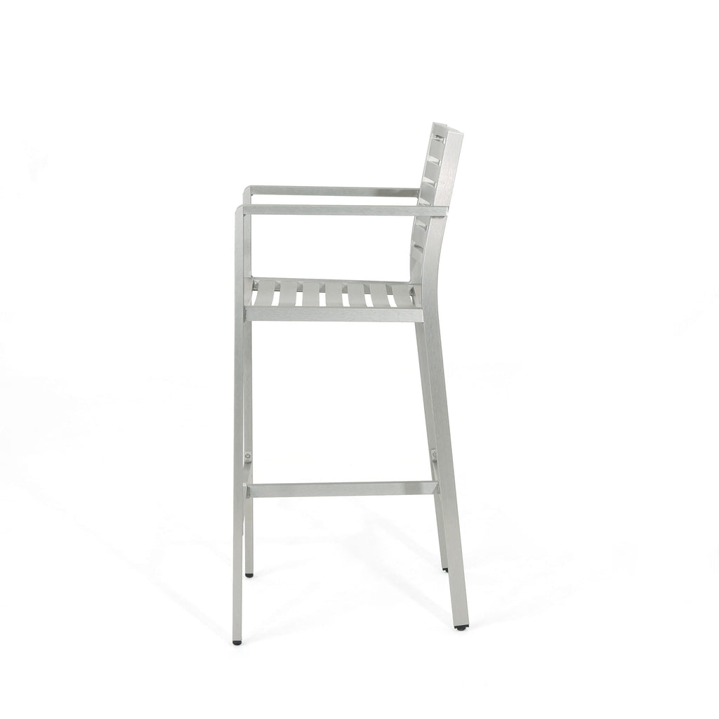 Ensemble de bar carré en aluminium Cape Coral Outdoor 5 pièces par Christopher Knight Home