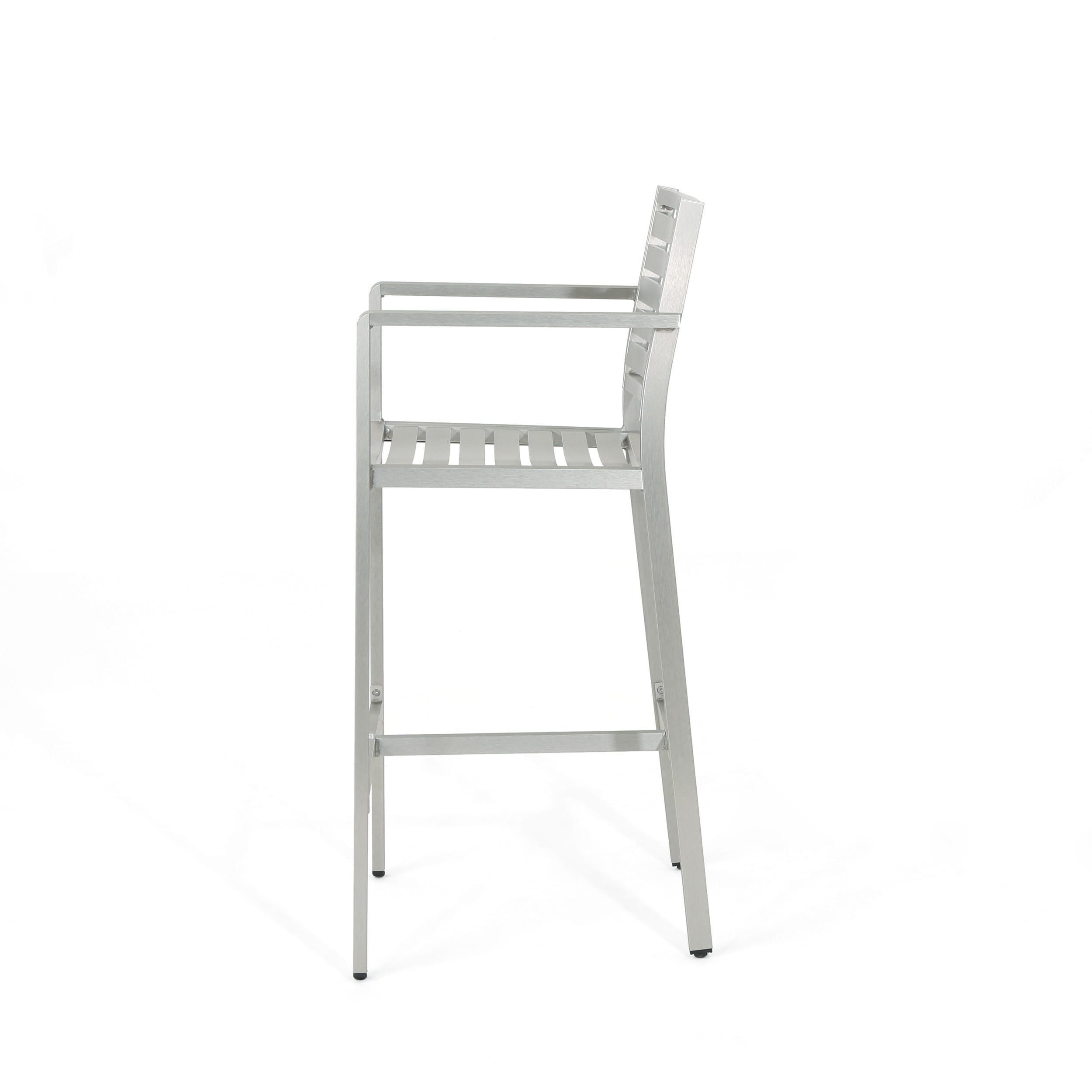 Ensemble de bar carré en aluminium Cape Coral Outdoor 5 pièces par Christopher Knight Home