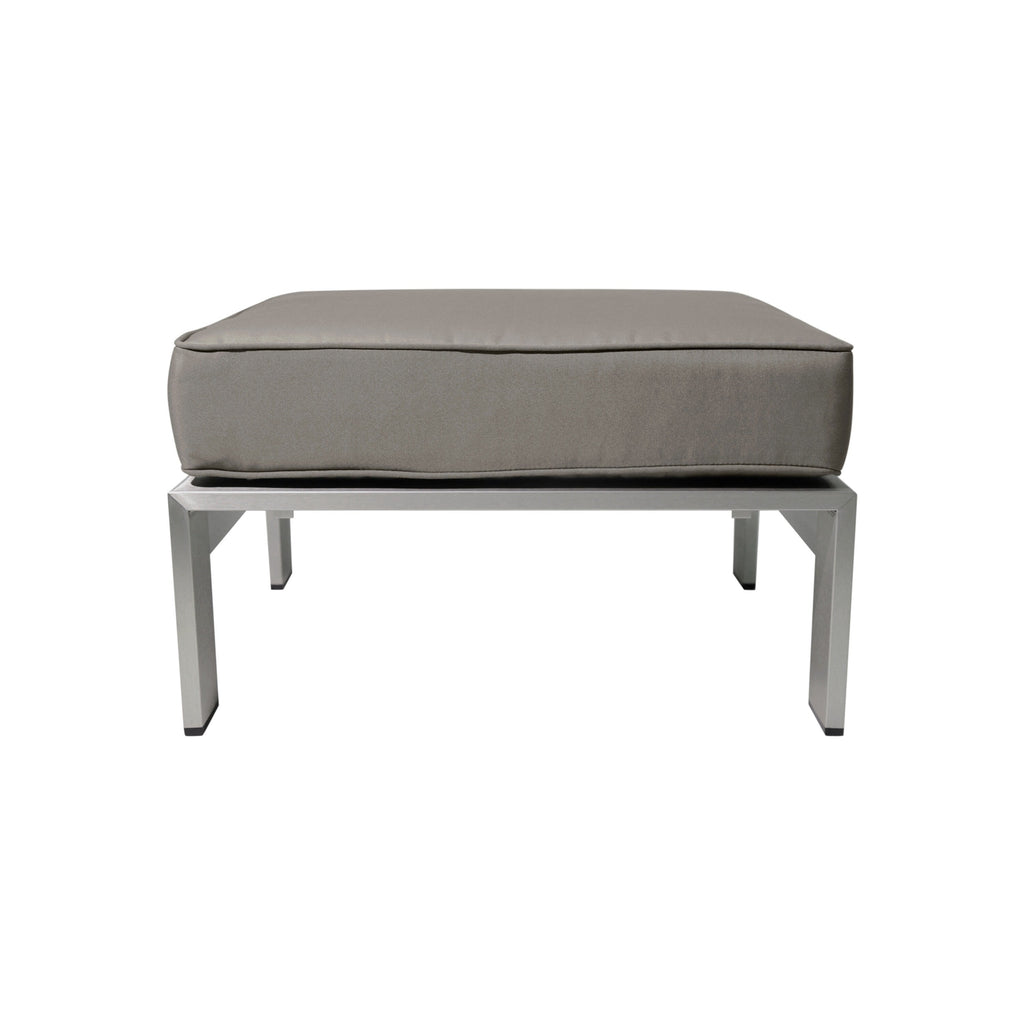 Ensemble de canapés d'extérieur 6 places en aluminium en forme de V avec pouf Cape Coral par Christopher Knight Home
