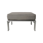 Ensemble de canapés d'extérieur 6 places en aluminium en forme de V avec pouf Cape Coral par Christopher Knight Home