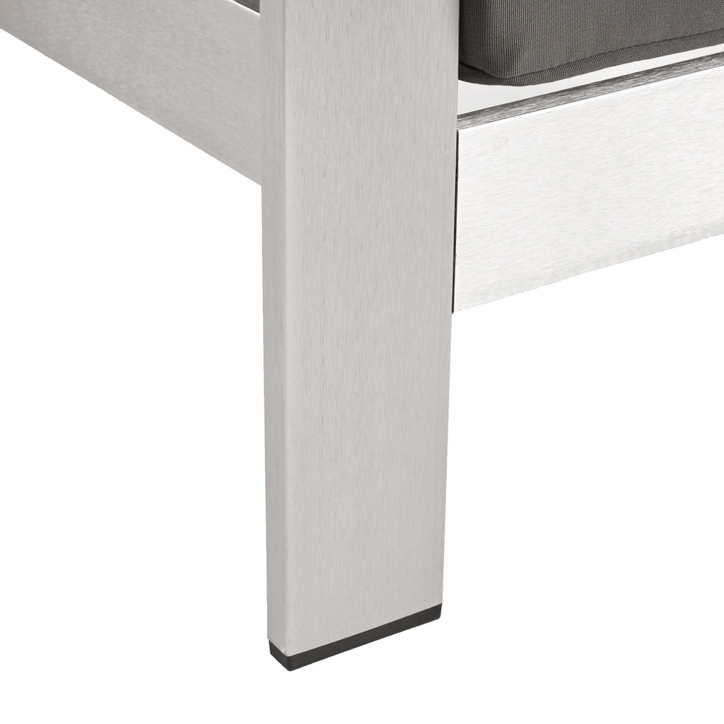 Ensemble de canapés d'extérieur 7 places en aluminium avec table basse Cape Coral par Christopher Knight Home