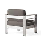 Salon de jardin extensible en aluminium Cape Coral 7 places avec foyer par Christopher Knight Home