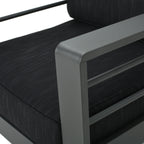 Salon de jardin Cape Coral en aluminium 3 pièces avec coussins par Christopher Knight Home