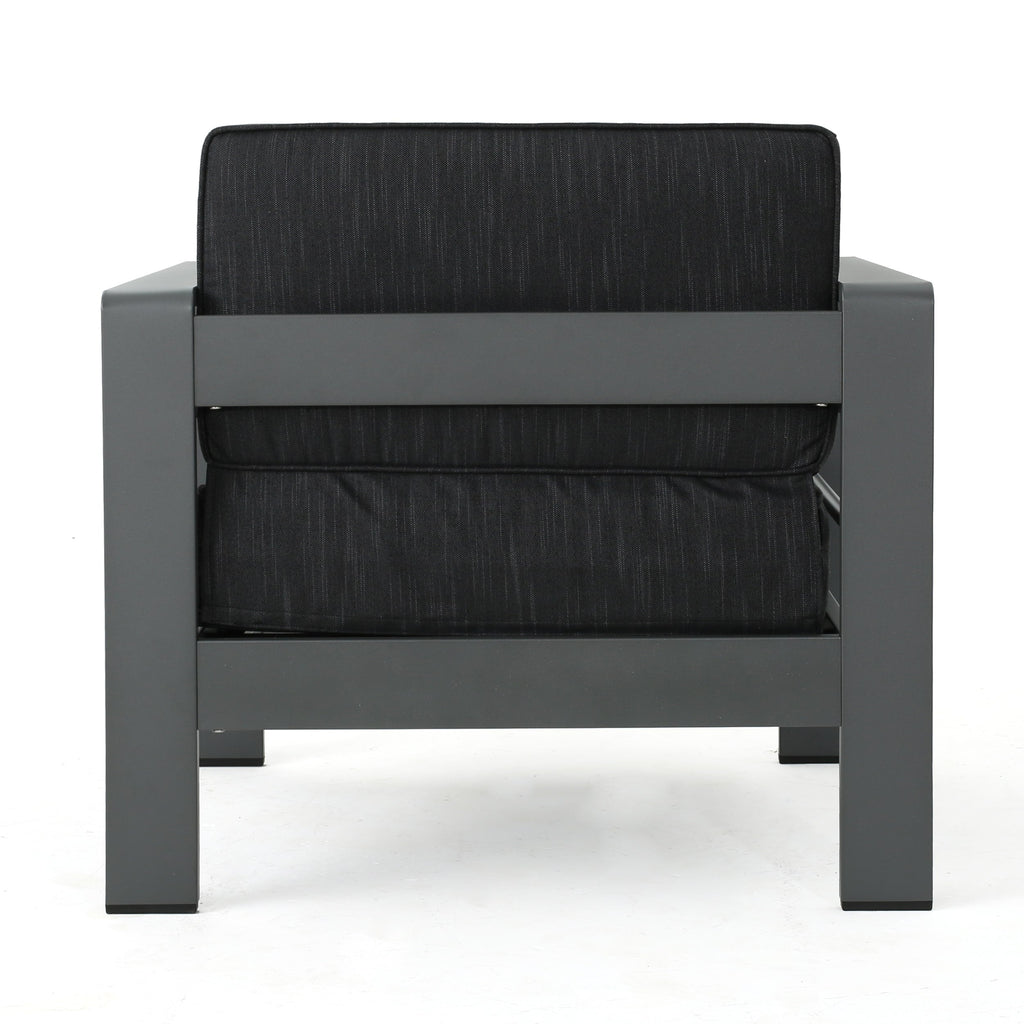 Salon de jardin Cape Coral en aluminium 3 pièces avec coussins par Christopher Knight Home