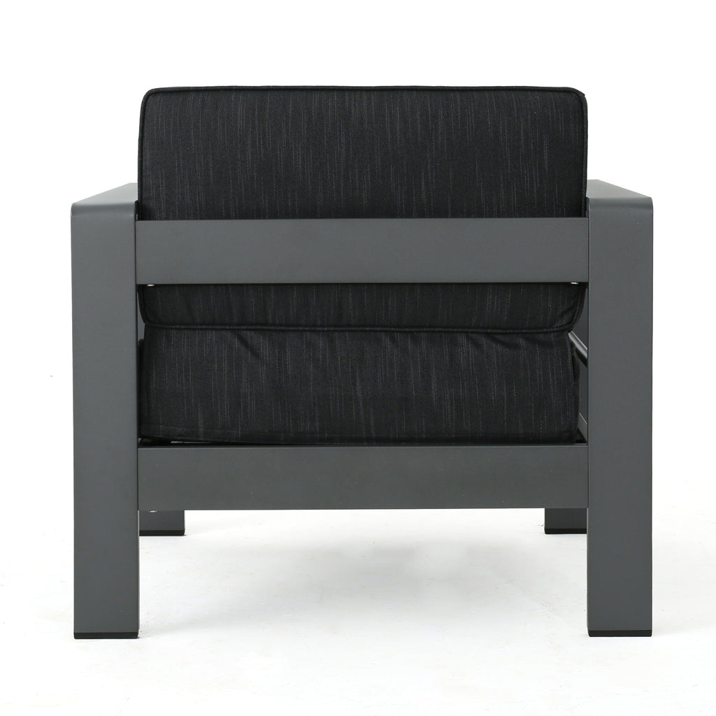 Salon de jardin Cape Coral en aluminium 5 pièces avec coussins par Christopher Knight Home