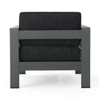 Salon de jardin Cape Coral en aluminium 5 pièces avec coussins par Christopher Knight Home