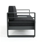 Ensemble de salon de jardin Cape Coral en aluminium et verre trempé, 4 pièces, avec coussins, par Christopher Knight Home