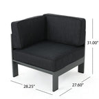 Canapé d'extérieur sectionnel en aluminium Cape Coral par Christopher Knight Home