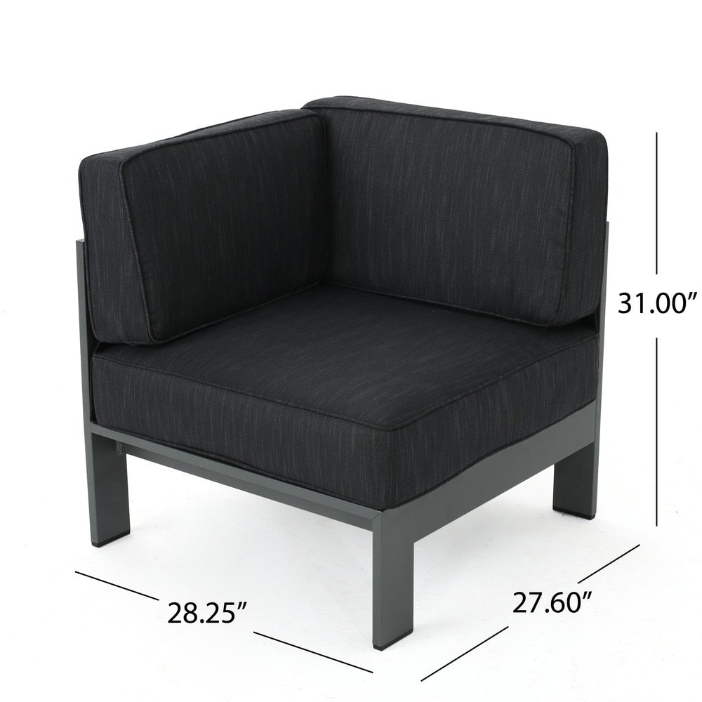 Canapé d'extérieur sectionnel en aluminium Cape Coral par Christopher Knight Home