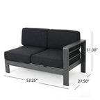 Canapé d'extérieur sectionnel en aluminium Cape Coral par Christopher Knight Home