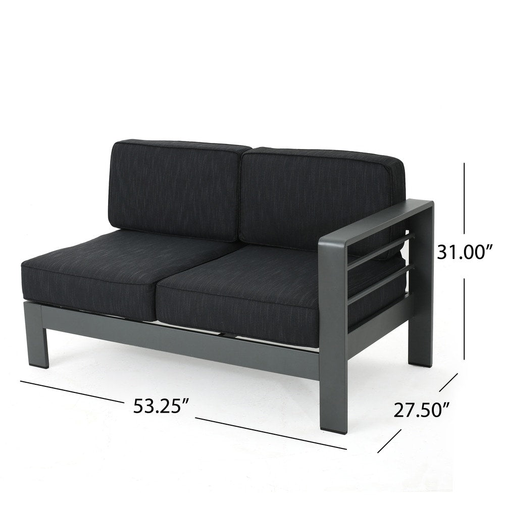 Canapé d'extérieur sectionnel en aluminium Cape Coral par Christopher Knight Home