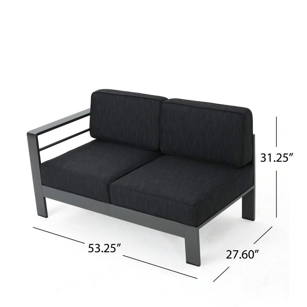 Canapé d'extérieur sectionnel en aluminium Cape Coral par Christopher Knight Home