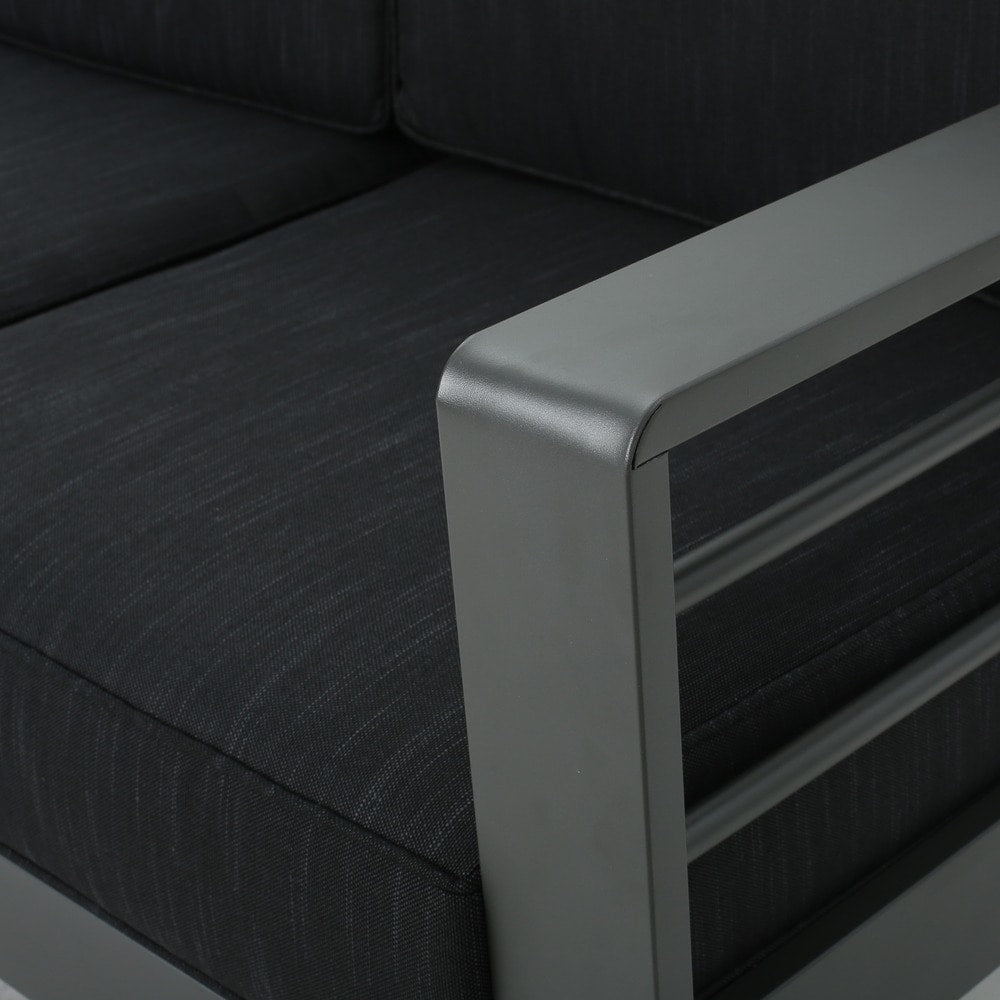 Canapé d'extérieur sectionnel en aluminium Cape Coral par Christopher Knight Home