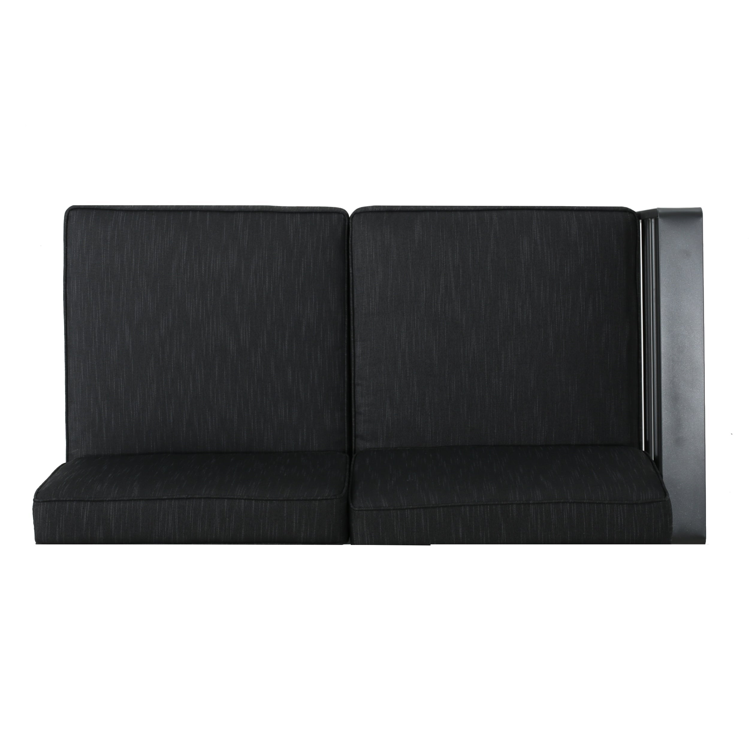 Ensemble de canapés d'extérieur sectionnels en aluminium Cape Coral avec table à feu par Christopher Knight Home