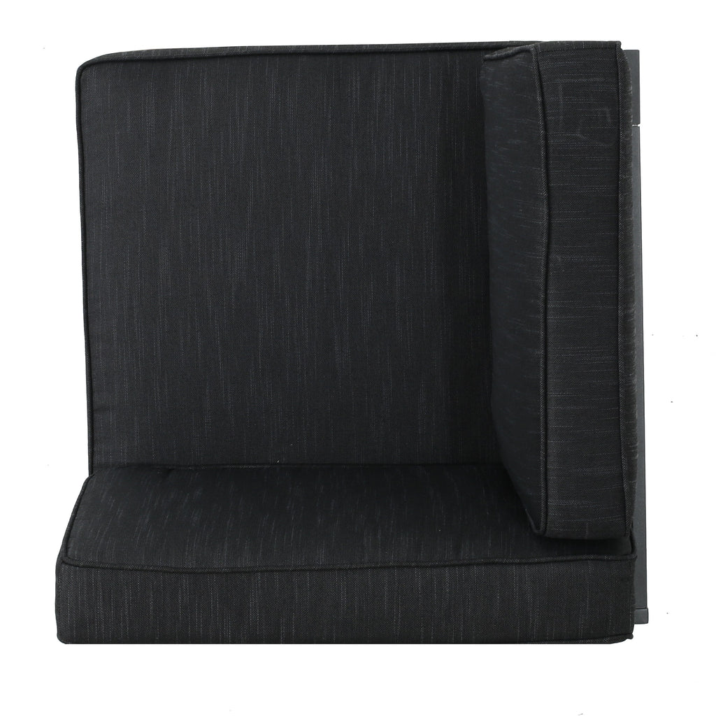 Ensemble de canapés d'extérieur sectionnels en aluminium Cape Coral avec table à feu par Christopher Knight Home