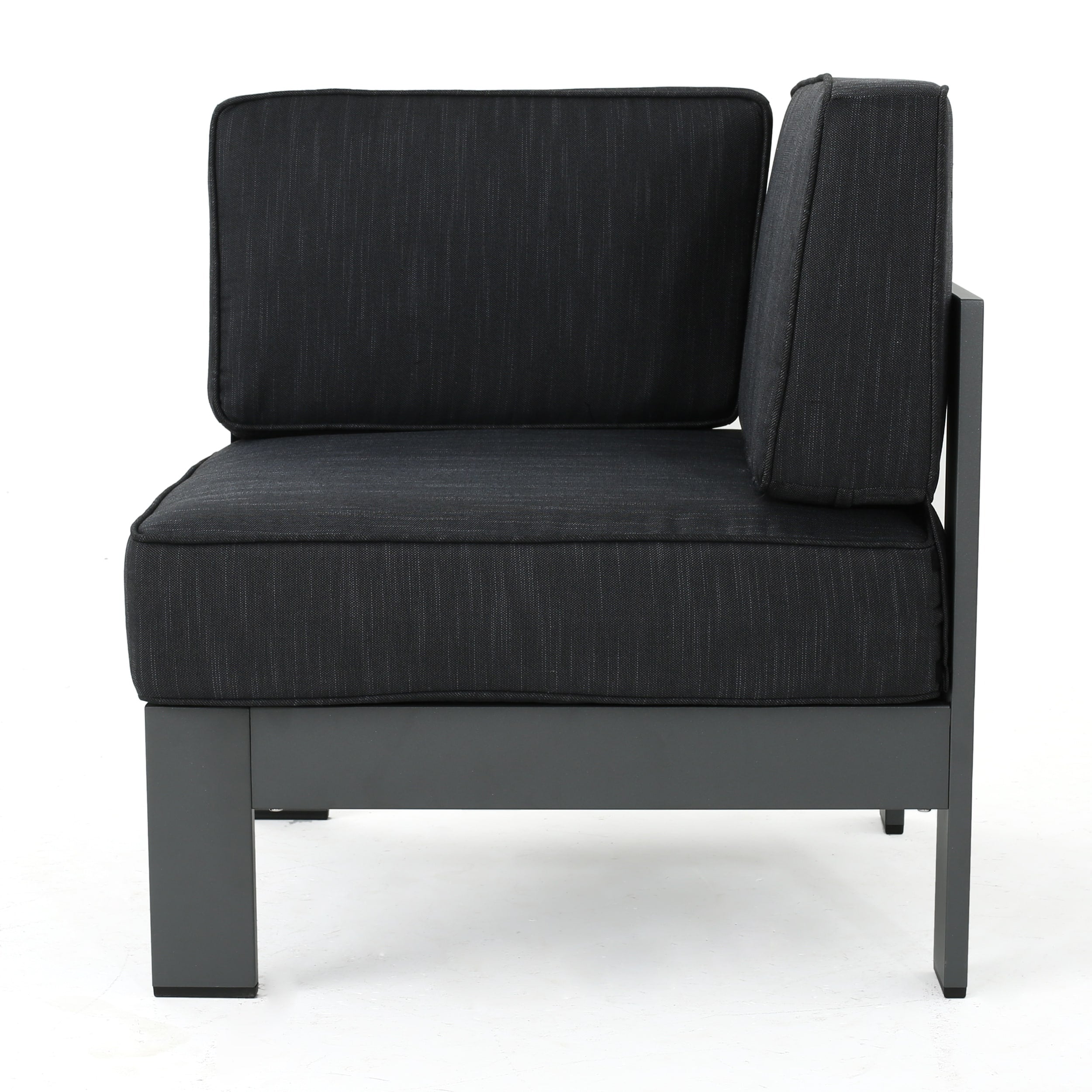 Ensemble de canapés d'extérieur sectionnels en aluminium Cape Coral avec table à feu par Christopher Knight Home