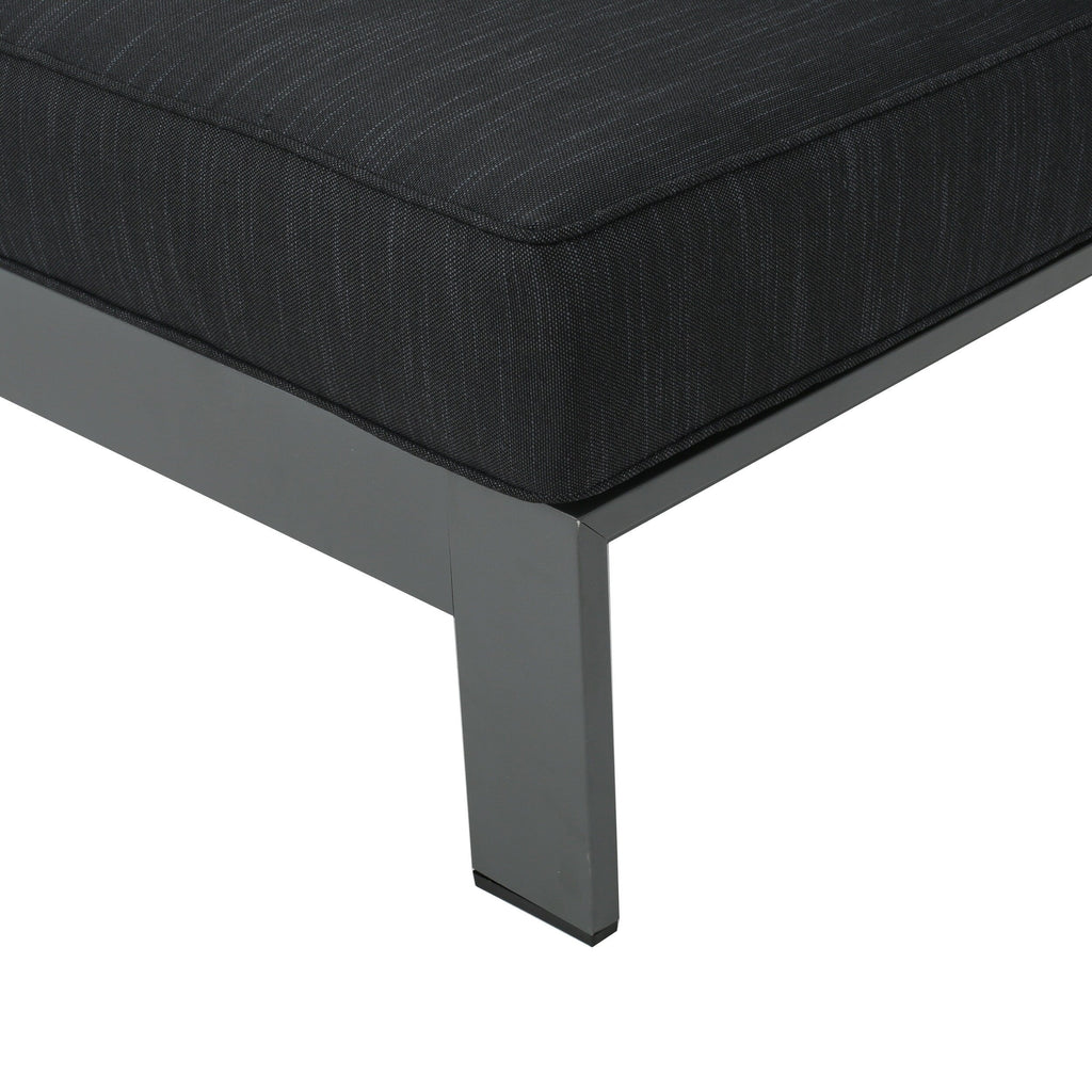 Ensemble de canapés d'extérieur sectionnels en aluminium Cape Coral avec table à feu par Christopher Knight Home