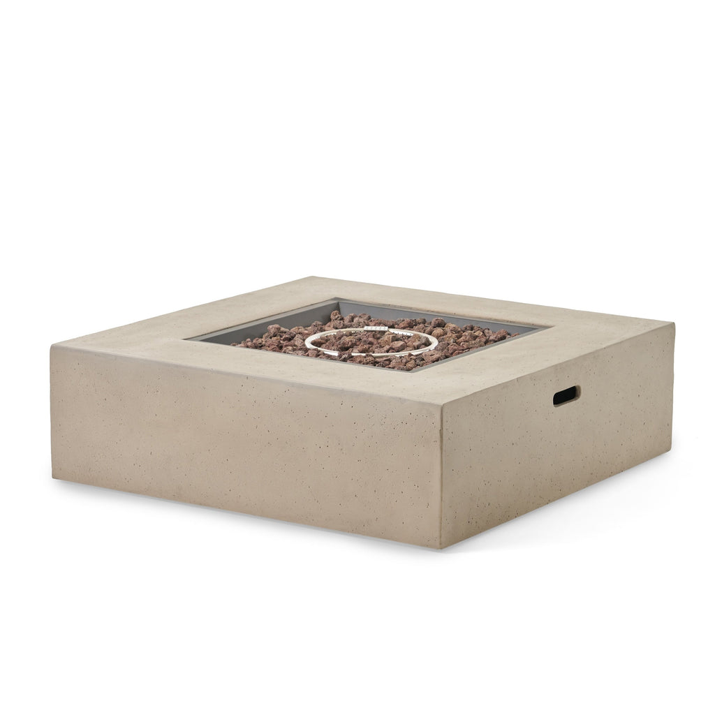 Ensemble de canapés d'extérieur sectionnels en aluminium Cape Coral avec table à feu par Christopher Knight Home