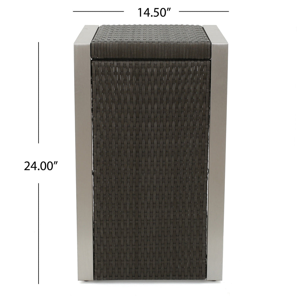 Salon de jardin Cape Coral en aluminium 3 pièces avec table en forme de C par Christopher Knight Home