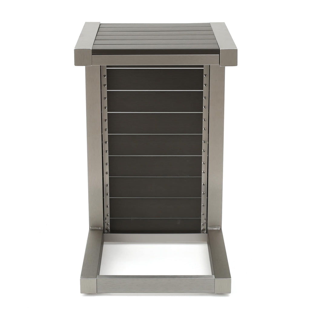 Salon de jardin Cape Coral en aluminium 3 pièces avec table en forme de C par Christopher Knight Home