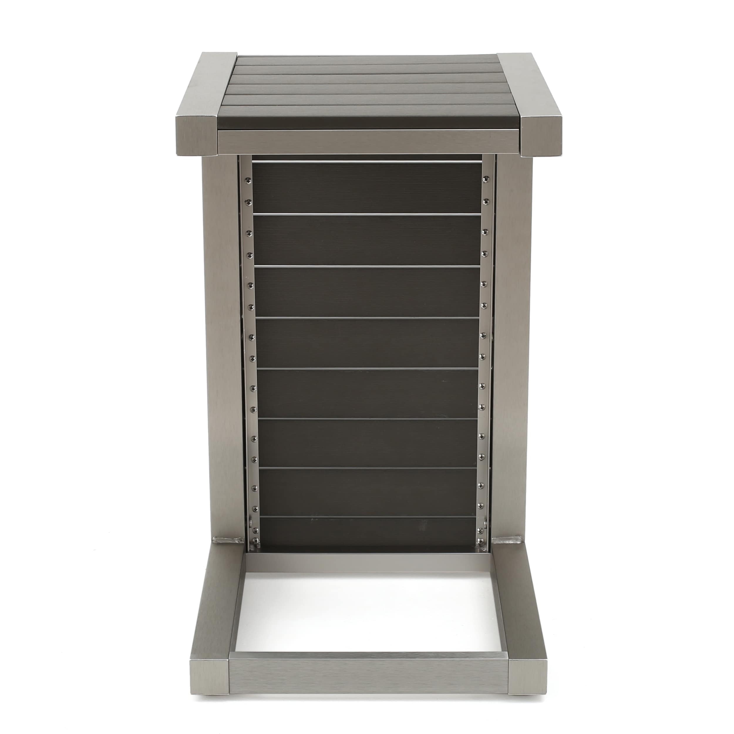 Salon de jardin Cape Coral en aluminium 3 pièces avec table en forme de C par Christopher Knight Home