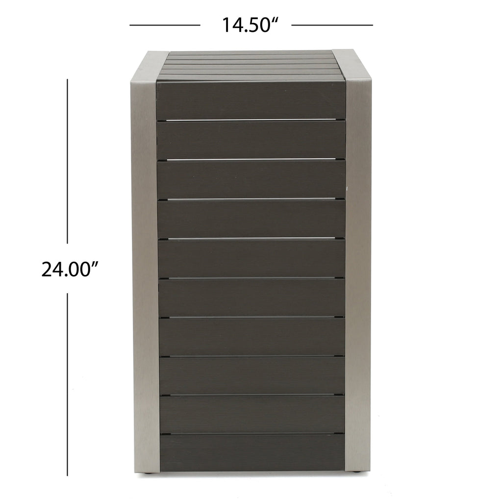 Salon de jardin Cape Coral en aluminium 3 pièces avec table en forme de C par Christopher Knight Home