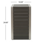 Salon de jardin Cape Coral en aluminium 3 pièces avec table en forme de C par Christopher Knight Home